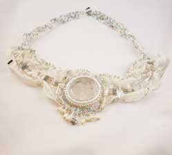 Vintage Lce and Crystal Necklace